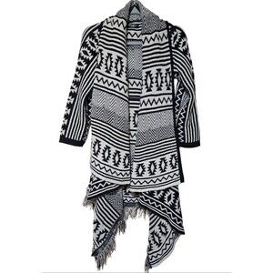Womens Remel London Long Sleeve Frill Bottom Waterfall Cardigan Ladies Open...